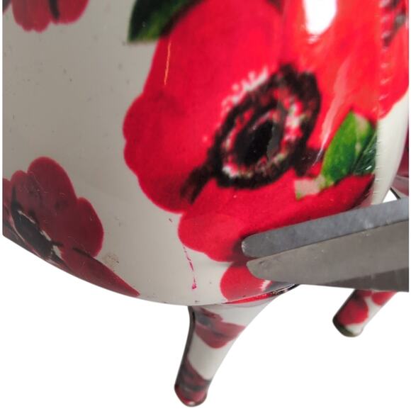 Betsey Johnson Floral Pump 9 Bow Patent Leather Stiletto Heel Coquette Pinup - Picture 8 of 9